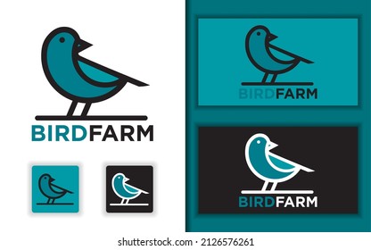 Vogel-Konzept-Vollfarben-Logo-Design