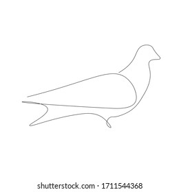 Bird Continuous Line Drawing Vector Illustration Stock Vector (Royalty ...