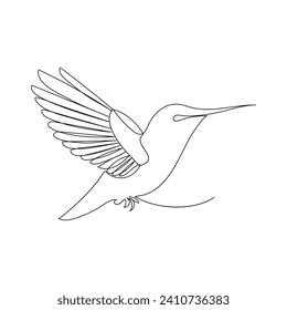 Vogel-fortlaufende 1-zeilige Zeichnung, Vektorgrafik
