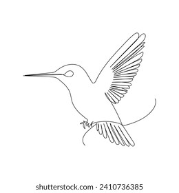 Ilustración del vector de contorno de una línea continua