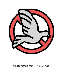 bird control color icon vector. bird control sign. isolated symbol illustration