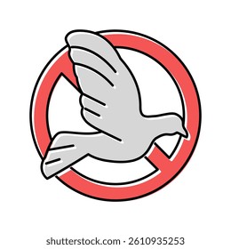 bird control color icon vector. bird control sign. isolated symbol illustration