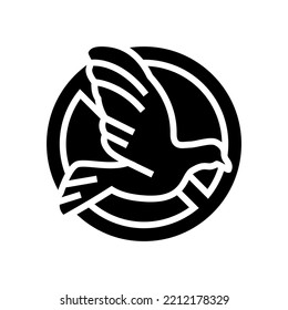 bird control glyph icon vector. bird control sign. isolated contour symbol black illustration