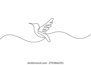 Pássaro casal contínuo uma linha desenho minimalista contorno vetor ilustração
