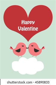 bird couple with a huge love
