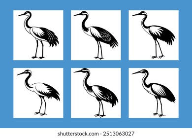 Ein Vogelkran, Vektorkunst