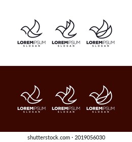 Bird creative set logo design