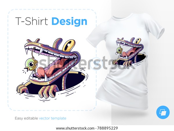 Bird Crocodile Mouth Prints On Tshirts Stock Vector (Royalty Free ...