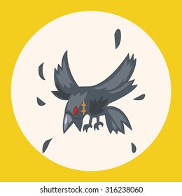 bird crow cartoon theme elements vector,eps