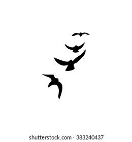 Bird crow icon. Simple illustration.