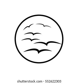 Bird crow icon. Simple illustration.