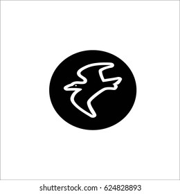 Bird crow icon. Simple illustration.