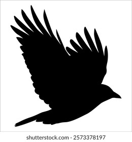 Bird Crow Silhouette Vector illustration