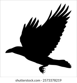 Bird Crow Silhouette Vector illustration