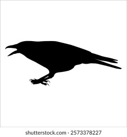 Bird Crow Silhouette Vector illustration