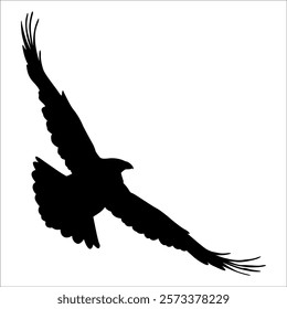 Bird Crow Silhouette Vector illustration