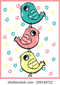 bird  cute art   illustration vector
