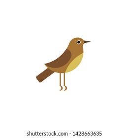 bird cute cartoon icon vector on a white background