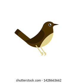 bird cute cartoon icon vector on a white background