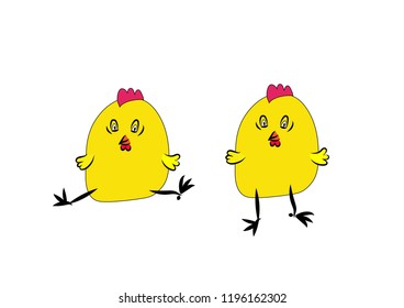 bird,  cute chick, chicken. 