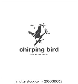 Bird Cute Logo Design Vector Image
