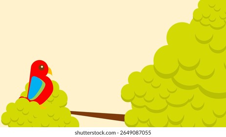 bird Day background illustration with parrot 