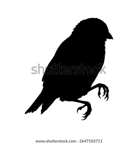 Bird dead silhouette icon vector flat design on white background