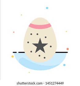 Bird, Decoration, Easter, Egg Abstract Flat Color Icon Template