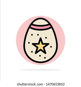 Bird, Decoration, Easter, Egg Abstract Circle Background Flat color Icon. Vector Icon Template background