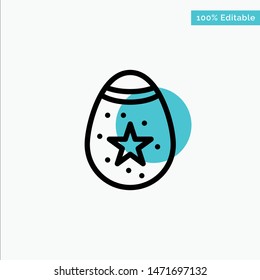 Bird, Decoration, Easter, Egg turquoise highlight circle point Vector icon