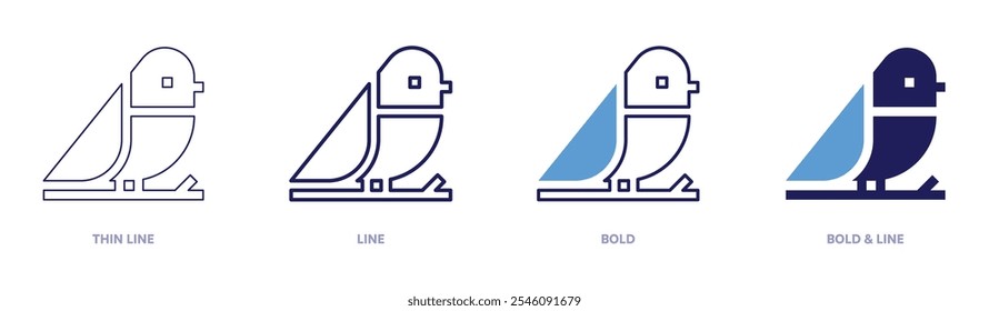 Bird decoys icon in 4 different styles. Thin Line, Line, Bold, and Bold Line. Duotone style. Editable stroke.