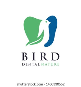Bird Dental Nature Vector Logo Design