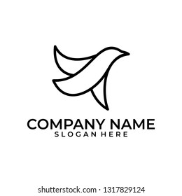 Bird design illustration line art vector template. Suitable for Creative Industry, Multimedia, entertainment, Educations, Shop, and any related business