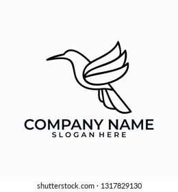 Bird design line art idea illustration vector template. Suitable for Creative Industry, Multimedia, entertainment, Educations, Shop, and any related business
