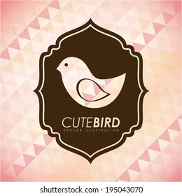 Bird design over abstract background, vector illustration