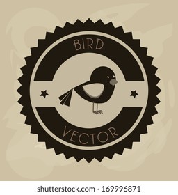 bird design  over beige  background vector illustration 