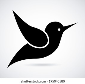Bird design over gray background, vector illustration