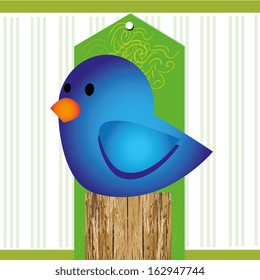 bird design over lineal  background vector illustration 