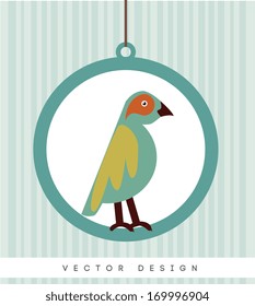 bird design  over  lineal   background vector illustration 