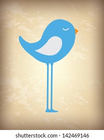bird design over vintage background vector illustration