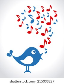 Bird design over white background, vector illustration