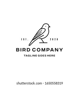 Bird design template icon. Bird line art design icon. Bird design inspiration. Bird line art silhoutte.


