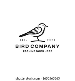 Bird design template icon. Bird line art design icon. Bird design inspiration. Bird line art silhoutte.
