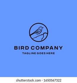 Bird design template icon. Bird line art design icon. Bird design inspiration. Bird line art silhoutte.
