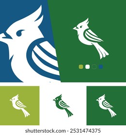 Imagem de vetor de design de pássaro sobre fundo branco, ilustração de vetor, logotipo animal, conjunto de logotipo