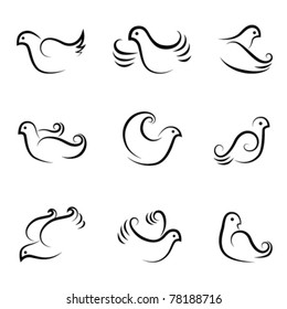 bird designs vector
