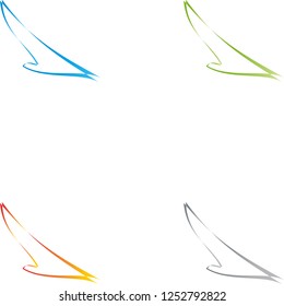 Bird in different colors abstract
