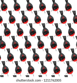 Pájaros diferentes tipos de animales bullfinch vectores de patrón sin costura.
