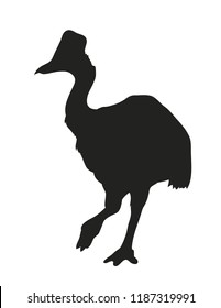bird dinosaur drawing silhouette, vector, white background