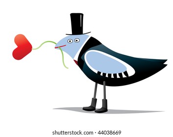 Bird donated flower